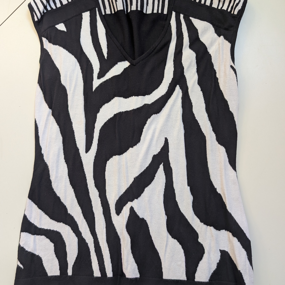 Black and White Zebra Print Women's Top